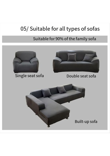 Köşe Kanepe Için Kanepe Kapak L Şeklinde Kesit Kanepe Elastik Gri Evcil Hayvan Dostu Slipcover Kol Dayama Için 3 Seater (Yurt Dışından) modelleri