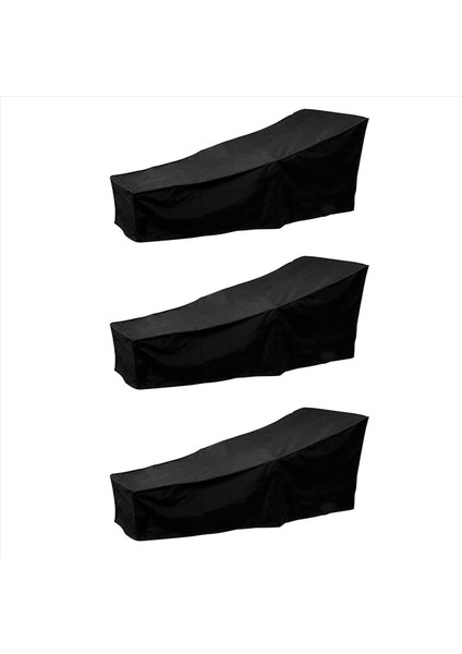 3 Paket Açık Güneş Şezlong Kapağı Su Geçirmez Bahçe Hasır Sandalye Şezlong Teras Mobilya Koruma Katmanı (Yurt Dışından)