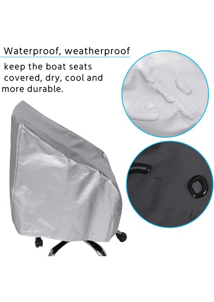 2 Paket Tekne Koltuk Örtüsü Açık Su Geçirmez Duba Kaptanı Tekne Tezgah Koltuk Kapağı Sandalye Koruyucu Kapaklar (Yurt Dışından) fiyatları