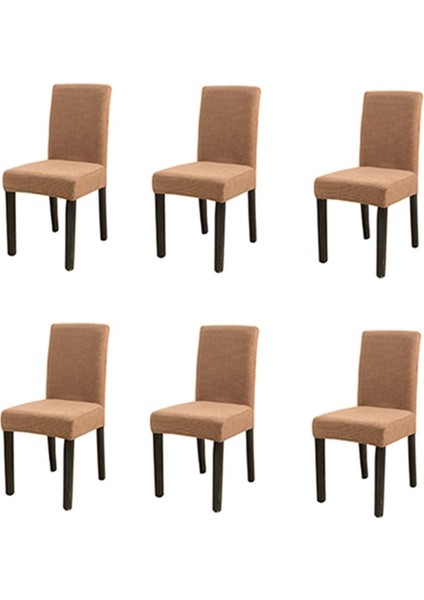 Su Geçirmez Yemek Odası Sandalye Kapağı Streç Jacquard Papaz Sandalyesi Slipcover Çıkarılabilir Yıkanabilir Sandalye Koruyucusu (Yurt Dışından)