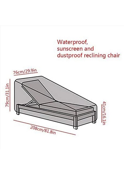 3 Paket Açık Güneş Şezlong Kapağı Su Geçirmez Bahçe Hasır Sandalye Şezlong Teras Mobilya Koruma Katmanı (Yurt Dışından) fiyatları