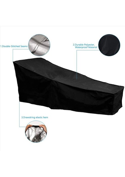 3 Paket Açık Güneş Şezlong Kapağı Su Geçirmez Bahçe Hasır Sandalye Şezlong Teras Mobilya Koruma Katmanı (Yurt Dışından) fırsatları
