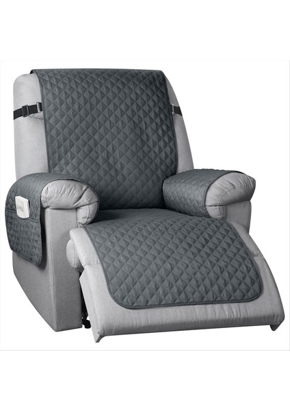 Su Geçirmez Kanepe Kapak Anti-Gıda Koltuklu Kanepe Çocuk Kanepe Mat Oturma Odası Mobilya Koruyucu Kapaklar Koyu Gri (Yurt Dışından)