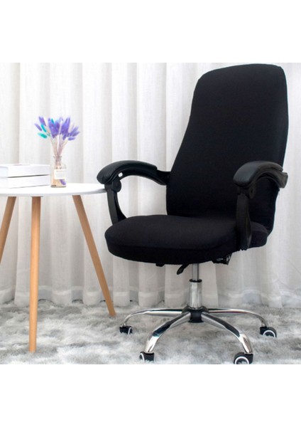 4x Ofis Sandalye Kapağı Elastik Siyam Ofis Sandalyesi Kapak Döner Sandalye Bilgisayar Koltuk Koruyucu Kapak (Siyah) (Yurt Dışından) modelleri