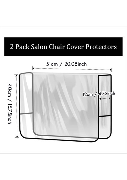 2 Paket Salon Sandalye Kapağı Koruyucular Temiz Kare Kuaförlük Sandalye Arka Kapakları Çoğu Standart Sandalyeye Uygun (Yurt Dışından) fiyatları