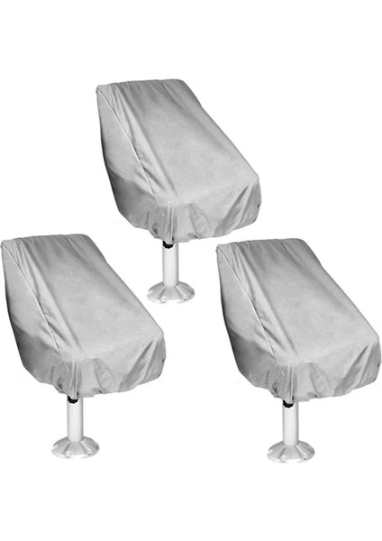 3x Tekne Koltuk Örtüsü Açık Su Geçirmez Duba Kaptanı Tekne Tezgah Koltuk Kapağı Sandalye Koruyucu Kapaklar (Yurt Dışından)