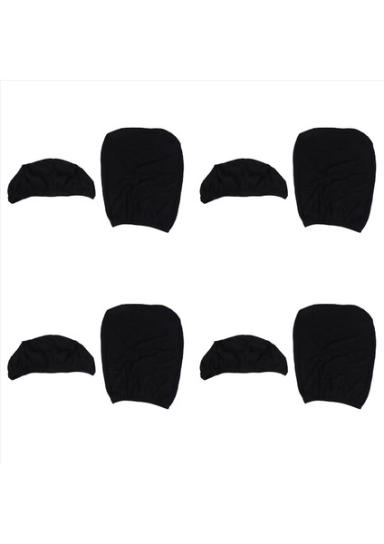 4x Mısır Kontrolü Bölünmüş Sandalye Ofis Ev Bilgisayar Sandalyesi Kapağı Kol Dayama Elastik Koltuk Örtüsü (Yurt Dışından)