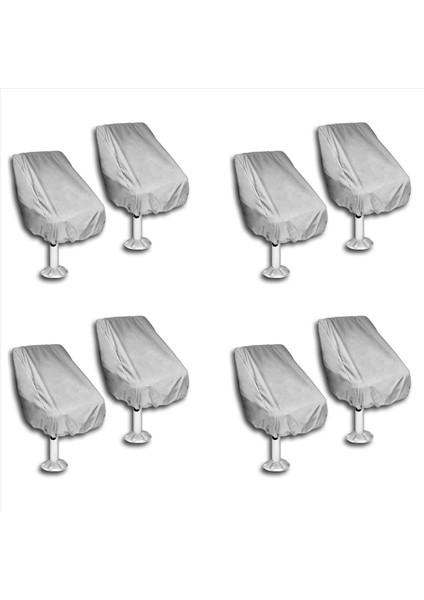 8 Paket Tekne Koltuk Örtüsü Açık Su Geçirmez Duba Kaptanı Tekne Tezgah Koltuk Kapağı Sandalye Koruyucu Kapaklar (Yurt Dışından)