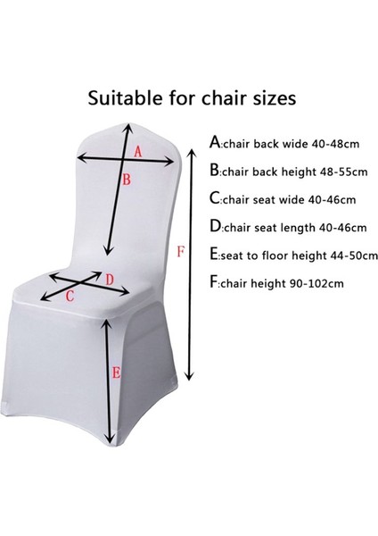 10 Adet Sandalye Kapağı Düğün Partisi Yemek Sandalye Dekorasyon Kapakları Için Streç Slipcovers (Yurt Dışından) modelleri