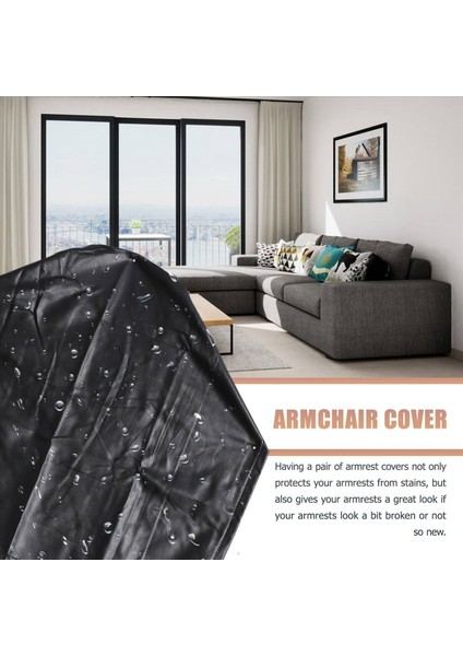 Koltuk Kolu Kapakları 2pcs Koltuk Kapağı Ultra Kalın ve Yumuşak Pu Deri Streç Kol Kapağı Recliners Kanepeler Sandalyeleri (Yurt Dışından) fırsatları