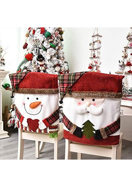 2 Paket Noel Sandalye Kapakları Santa &amp -Snowman Xmas Çıkarılabilir Sandalye Kapak Noel Evi (Yurt Dışından) fırsatları