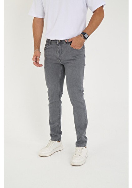 Erkek Likralı Denim Dar Paça Günlük Pantolon Esnek Kumaş ile Şık Tasarım indirimleri