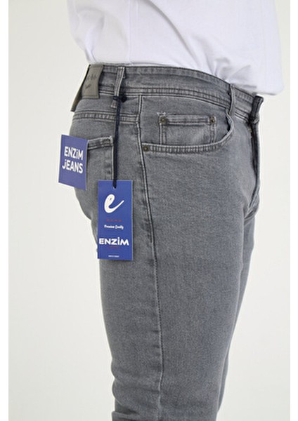 Erkek Likralı Denim Dar Paça Günlük Pantolon Esnek Kumaş ile Şık Tasarım