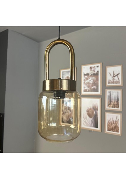 Diona Cam Bal Rengi Tekli Avize Eskitme Kilit Kafa Başlık Retro Sarkıt Lamba Salon Aydınlatma fiyatları