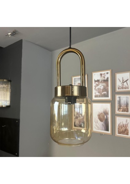 Diona Cam Bal Rengi Tekli Avize Eskitme Kilit Kafa Başlık Retro Sarkıt Lamba Salon Aydınlatma fırsatları