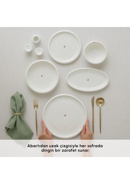 Stream Bone Neptun Gold Logo 53 Parça 12 Kişilik Yemek Takımı modelleri