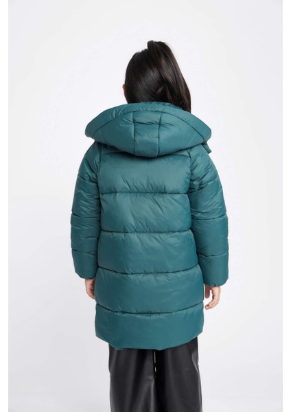 Kız Çocuk Su İtici Kapüşonlu Kaban A2538A823AU