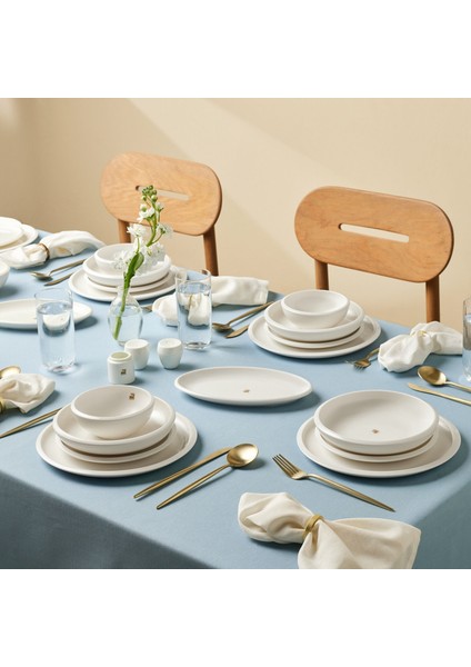 Stream Bone Neptun Gold Logo 53 Parça 12 Kişilik Yemek Takımı