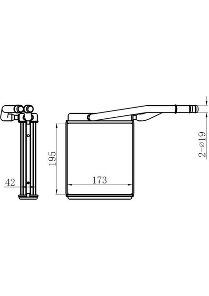 Mtxdpn Kalorifer Radyatörü Brazing Focus-Tourneo Connect 1.6 16V-1.8 16V-1.8 Tdi 2195X187X40