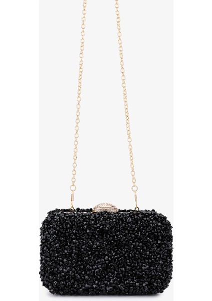 Kadın Vegan Siyah Abiye Çanta 1083 029 Bn Cnt SK25-26 Sıyah Tas