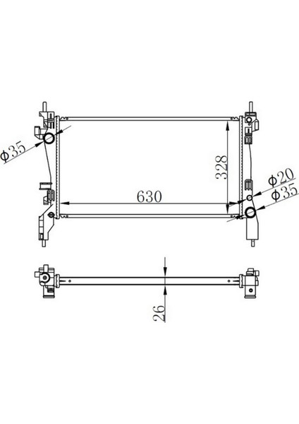 Mtxdpn Radyatör Brazing Fiorino 1.3 Mtj 08 Brazing 630X318X22