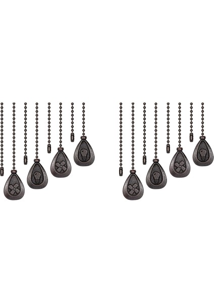 Tavan Fanı Çekme Zincirleri 8pcs Bronz Uzantı Fanı Lamba Çekme Zinciri Dekoratif Genişletici Süsleme Fan Zinciri Konnektörü (Yurt Dışından)