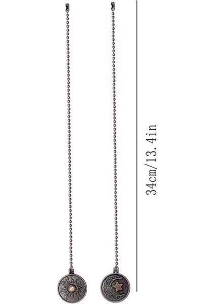 4pcs Tavan Fan Çekme Zinciri Seti Güneş ve Ay Desen Çekme Zincirleri Uzatma Bakır Boncuklu Top Fan Çekme Zinciri Süsleme ile (Yurt Dışından) fiyatları