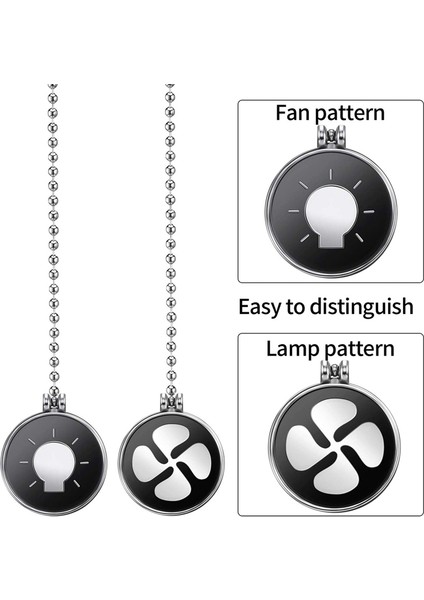 Tavan Fanı Çekme Zinciri Seti 4pcs Ampul ve Fan Deseni Çekme Zinciri Tavan Fan Zinciri Uzatma Bilyalı Fan Zinciri (Yurt Dışından) fiyatları