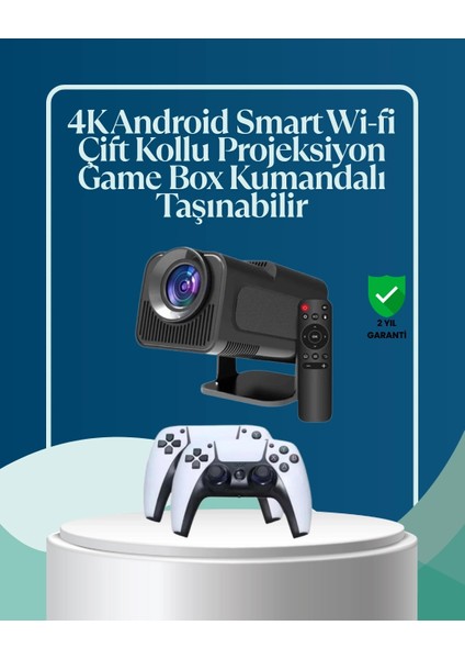 450 Ansı Lümen, 4K Destekli Kompakt Ev Projektörü