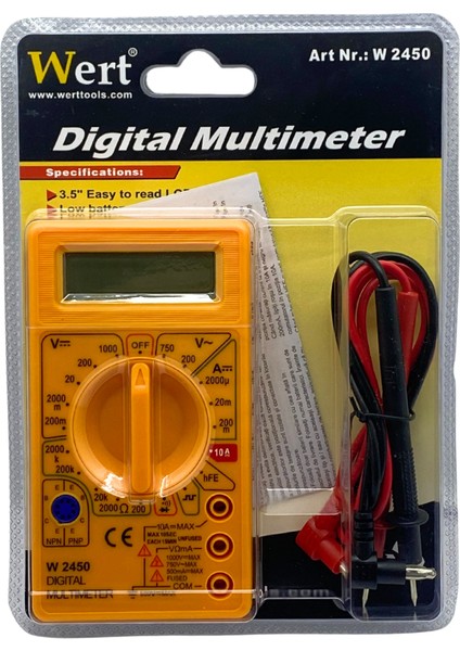 DİJİTAL MULTİMETRE (ÖLÇÜ ALETİ) (DC/AC) (SES İKAZLI)