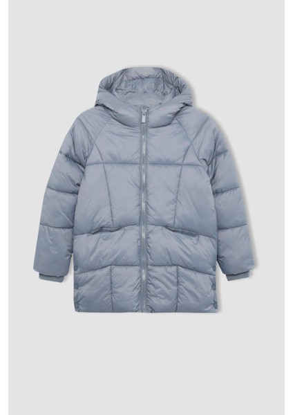 Kız Çocuk Su İtici Kapüşonlu Kaban A0900A823AU