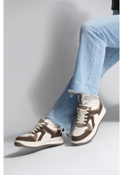 Kadın Sneaker Yüksek Taban Spor Ayakkabı Aryan Kahve fiyatları