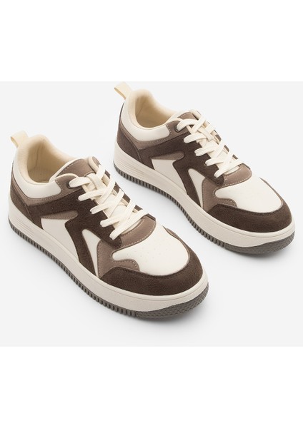 Kadın Sneaker Yüksek Taban Spor Ayakkabı Aryan Kahve indirimleri