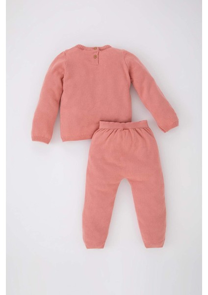 Kız Bebek Kazak Alt Triko 2'li Takım