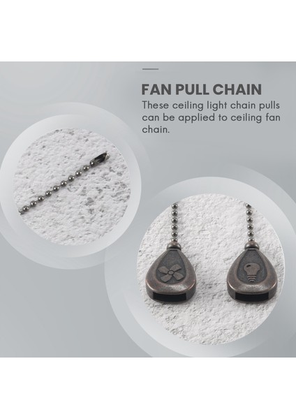 Tavan Fanı Çekme Zincirleri 4pcs Bronz Uzantı Fanı Lamba Çekme Zinciri Dekoratif Genişletici Süsleme Fan Zinciri Konnektörü (Yurt Dışından) indirimleri