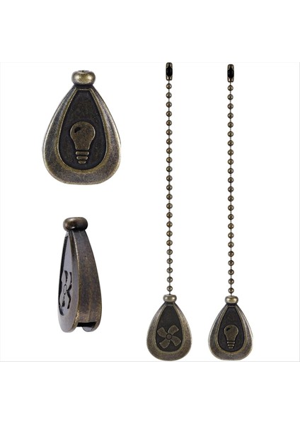 4 Paket Bronz Tavan Fanı Çekme Zinciri Uzantısı Klasik Damla Şeklinde Kolye Çekme Zincirleri Tavan Tanıtağı ve Işıkları (Yurt Dışından) fiyatları