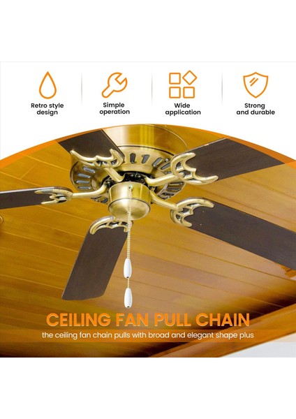 4 Adet Tavan Fan Zinciri Çeker Ahşap Çekme Zinciri Uzantı Çekme Zinciri Tavan Işık Lambası Fan Zinciri (Yurt Dışından) fırsatları