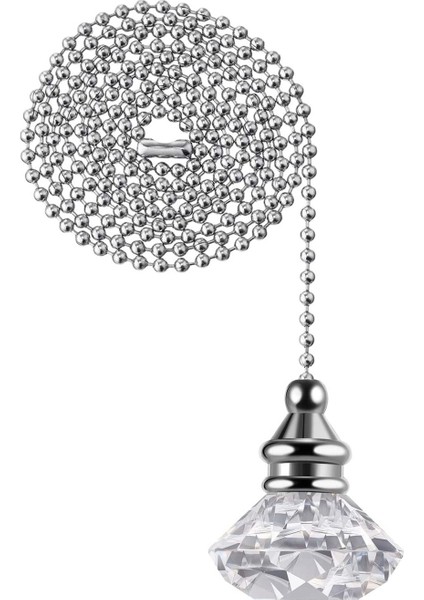 2 Adet Kristal Çekme Zincirleri Tavan Fan Zinciri Uzatma Fanı Çekme Zinciri Kolye 50 cm Tavan Fan Zinciri Genişletici Süsleme (Yurt Dışından) fiyatları