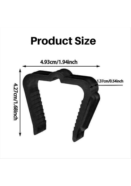 50 Paket Tatil Işık Klipleri Açık Kancalar Noel Dekorasyon Çatı Oluğu Çit Siyah Noel Askısı (Yurt Dışından)