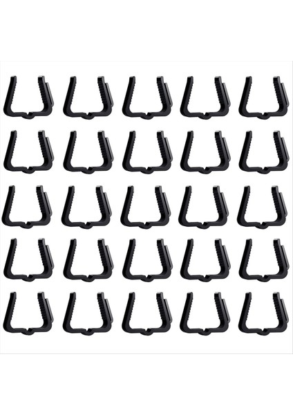 50 Paket Tatil Işık Klipleri Açık Kancalar Noel Dekorasyon Çatı Oluğu Çit Siyah Noel Askısı (Yurt Dışından) modelleri