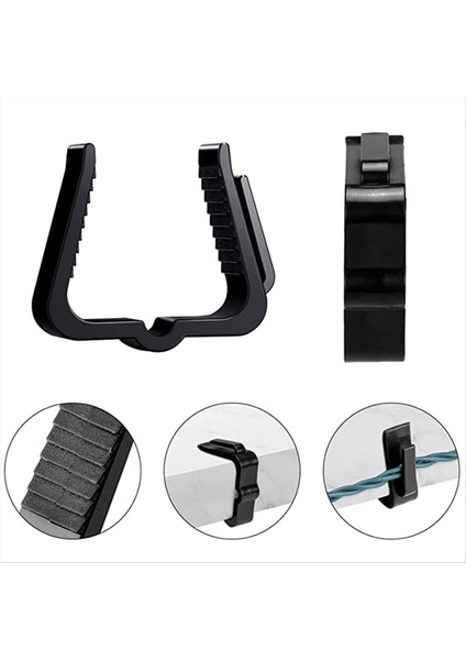 50 Paket Tatil Işık Klipleri Açık Kancalar Noel Dekorasyon Çatı Oluğu Çit Siyah Noel Askısı (Yurt Dışından) indirimleri