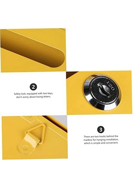 1 Adet Kilit Duvar Asılı Anahtar Asılı Kutu ile 1 Adet Posta Kutusu Demir Kapılı Küçük Posta Kutusu Harfleri Için Uygundur (Yurt Dışından) fırsatları