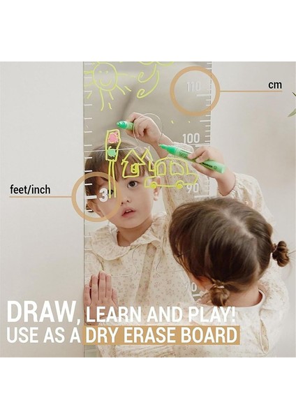 Çocuk Lik Grafiği Aynası Çocuk Odası Duvar Dekorasyon Liği Mark Liği Ölçüm Kayıt Lik Hükümdarı (Yurt Dışından) modelleri