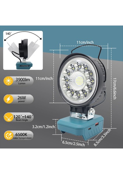 Makita Için LED Dış Mekan Iş Işığı BL1830 30W Iş Mühendislik Aydınlatma ve Çekim Için LED Işık (Yurt Dışından) fiyatları