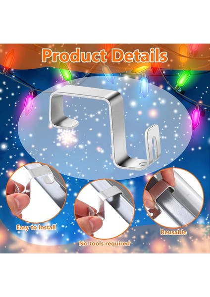 50 Pcs Hafif Oluk Kancaları Dış Işıklar Için Oluk Kancaları Noel Işık Klipsleri Hava Durum Geçirmez Oluk Askı (Yurt Dışından) fırsatları