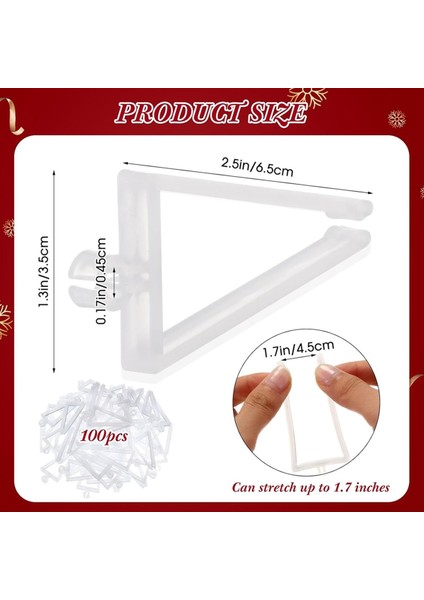 200PCS Noel Işık Klipler Oluk Işık Klipler Fasya Panoları Kil Karo Çatı Için Askı Noel Dekorasyon Çatı Oluğu (Yurt Dışından) fırsatları