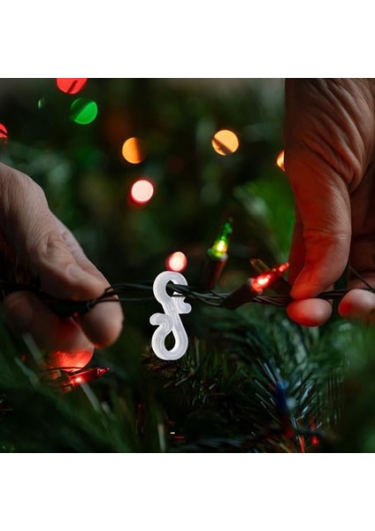 200PCS Plastik Oluk Kancaları Noel Işıkları Için Klipler Açık Hava Dekorasyonları Açık Mevsimlik Aydınlatma Kancaları (Yurt Dışından)
