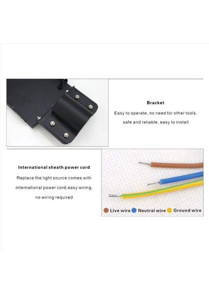 2x 100W LED Street Light Ac 220V-240V Açık Taşıt Işığı IP65 Duvar Işık Bahçe Yolu Sokak Soğuk Beyaz (Yurt Dışından)