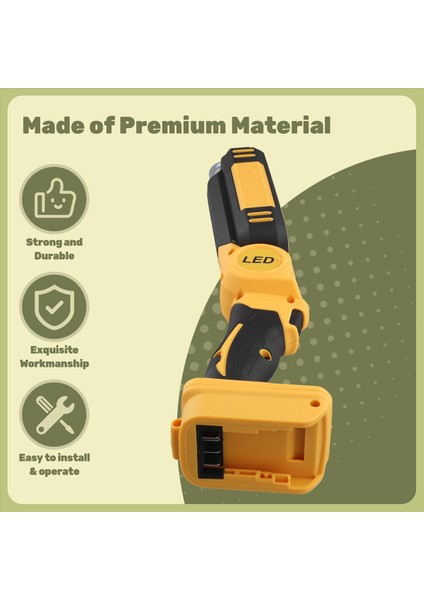 Dış Mekan Elektrikli Vurgu Ayarlanabilir Parlaklık Katlama LED Iş Işığı Dewalt 18V 20V Pil Için Çok Işlevli (Yurt Dışından) indirimleri