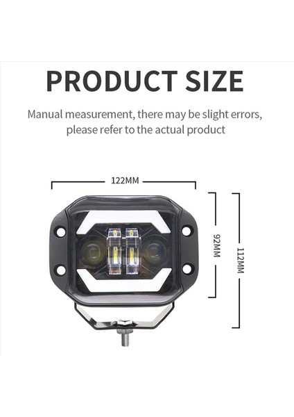 2pcs 5 Inç Araba LED Iş Işıkları Melek Gözler Kare Spotlar Ön Tampon Örgü Sis Lambaları Wranglers Için Uygun (Yurt Dışından) fırsatları